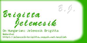 brigitta jelencsik business card